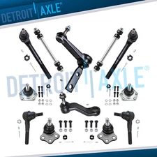 2WD Front Upper Lower Ball Joint Tie Rod Pitman Idler Arm Kit for Dodge Ram 1500