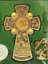 Vintage Dicksons Set Nativity Cross Advent Candle holder Model CHCD-313