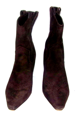 サイン SAM EDELMAN MOE CHOCOLATE BROWN SUEDE WESTERN ANKLE BOOTS 6 M | eBay