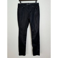 Kenneth Cole black faux leather pants skinny 28
