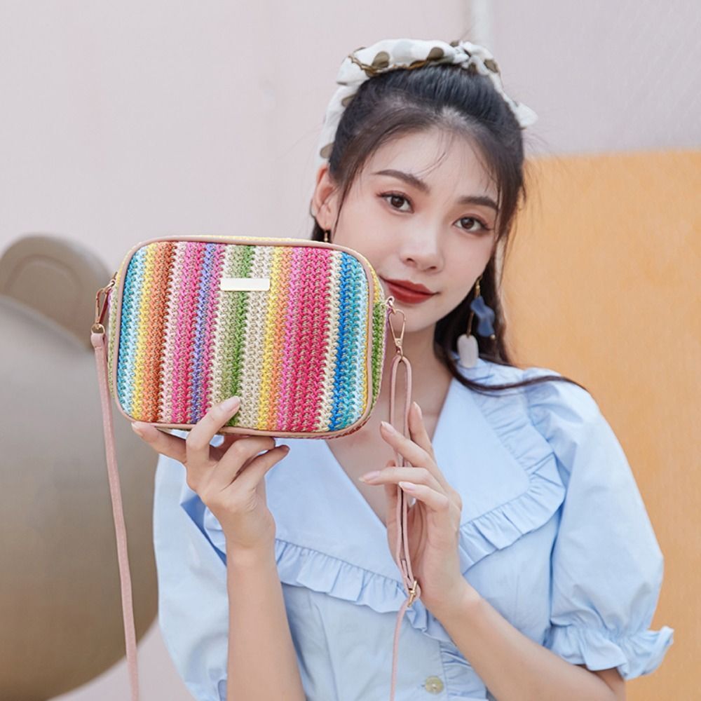 MEMRUI Woven Crossbody Bag For Women - Small Vegan Leather Shoulder Purse With Hand-Knit Design - View #6