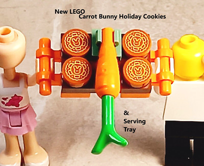 New LEGO Cookie Bunny Printed EASTER Holiday Moon Pie CAKE RABBIT Form Face Food