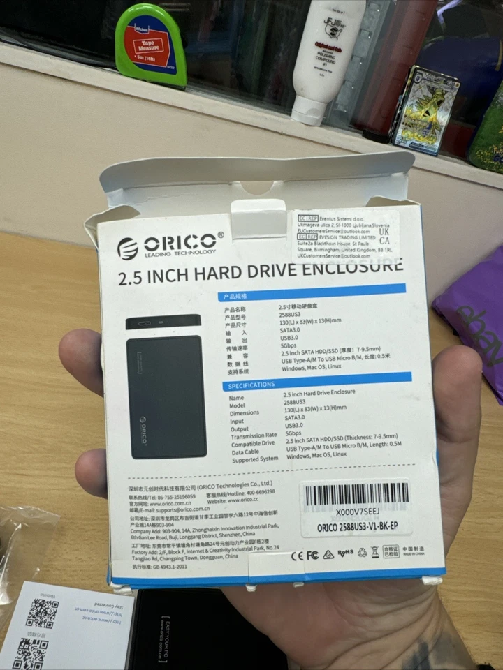 ORICO USB 3.0 External Hard Drive Enclosure Case For 2.5" Inch SATA lll HDD/SSD - Image 3 of 4