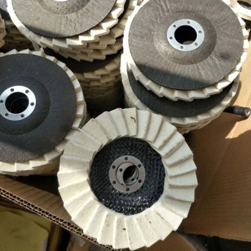 1-10X 5" Wool Felt Flap Disc Metal Working Polishing Buffing Wheel Angle Grinder - Picture 9 of 29
