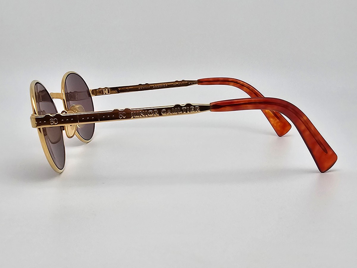 Junior Gaultier 58-3171 4G Gold Frame Grey Lens Sunglasses Japan
