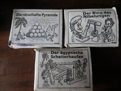 BARTL 3 Geduldspiele, Knobelspiele aus Holz