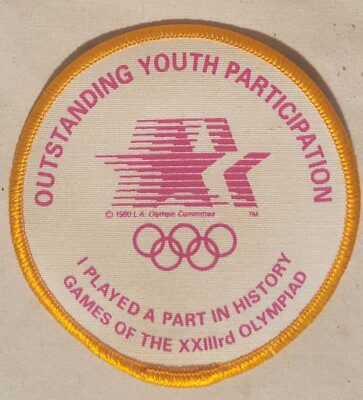 Outstanding Patch 1984 Olympics Outstanding Youth Participation 23rd Olympiad Patch | eBay