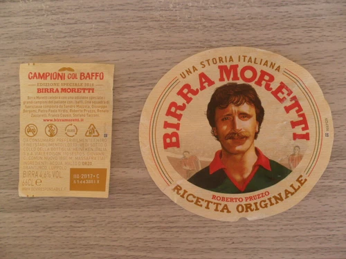 BEER LABELS MORETTI CHAMPIONS WITH MOUSTACHE EDITION 2016 VARIOUS COLLECTION