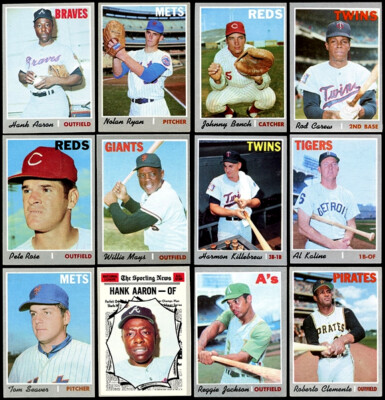 1970 Topps Baseball Pick-A-Card #1-200 EX/NR-MINT/ BETTER Set-Break