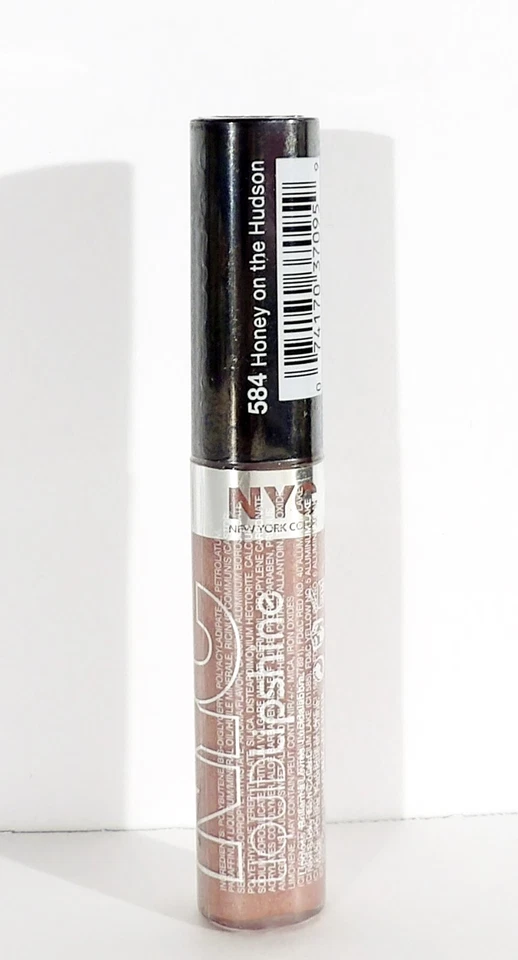 NYC Liquid Lip Shine Lip Gloss 584 HONEY ON THE HUDSON Discontinued SEALED - Image 2 of 2