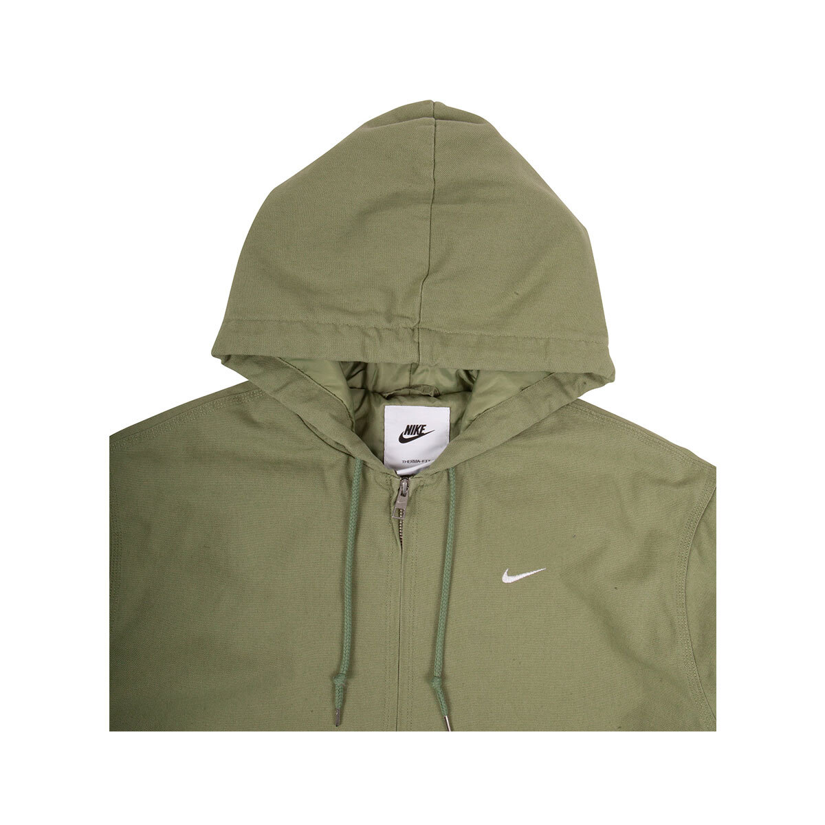 Nike Men's Life Padded Hooded Jacket DQ5172-386 Oil Green/Gold