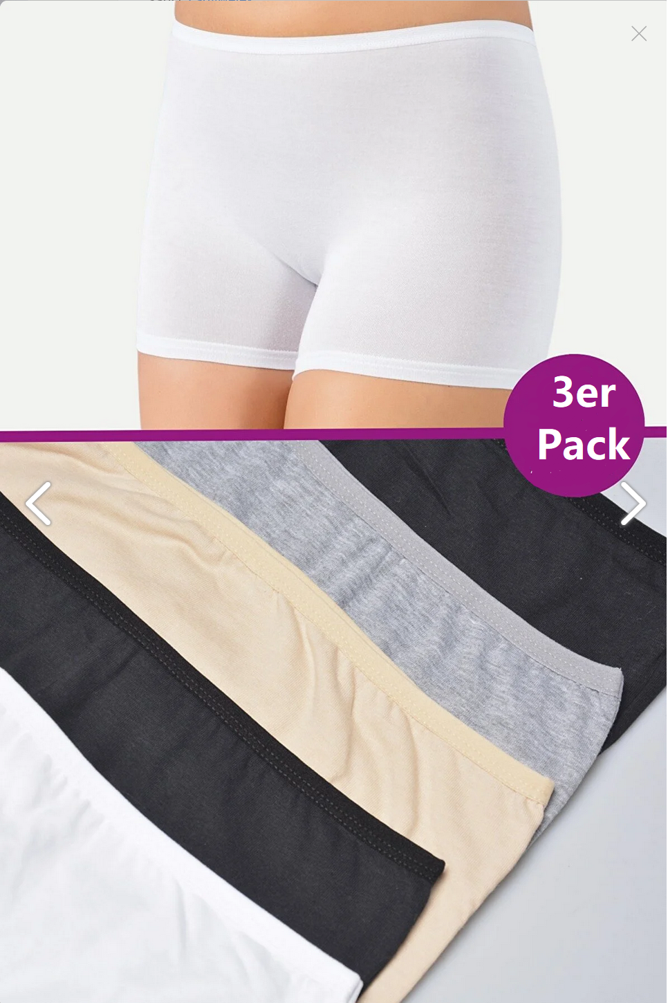 4er Set Damen Boxershorts Disney Micky Maus - 95% Baumwolle