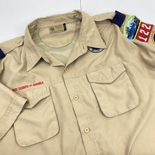 BOY SCOUTS Of America Shirt Mens SIZE XL VENTED Uniform BSA Microfiber Scout