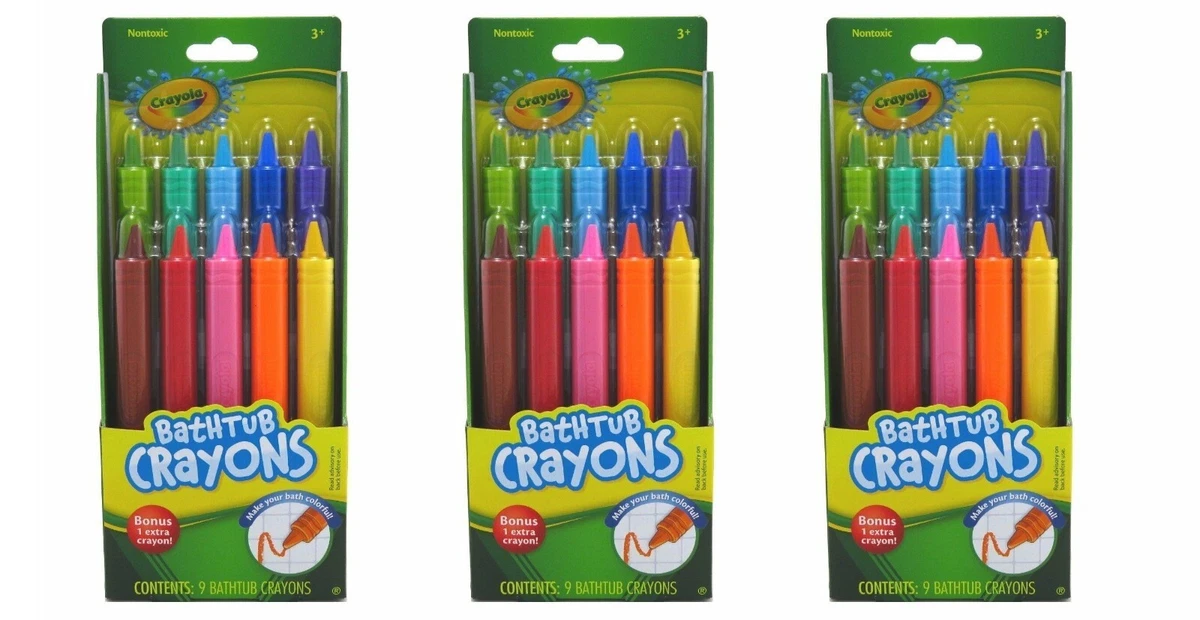 BL Crayola Bathtub Crayons 9 Count THREE PACK