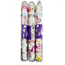 Set of 3  Unicorn Ankyo Hashtag Building Blocks Tube 72ct Teaching Supplies