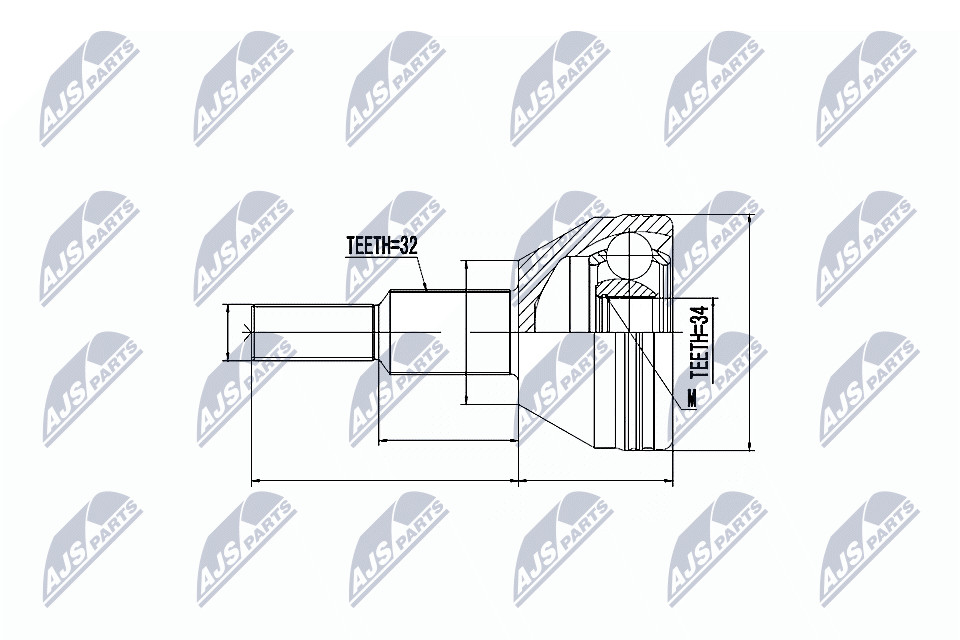 N.T.Y. NPZ-CH-007.NTY Joint Kit, drive shaft for CHRYSLER