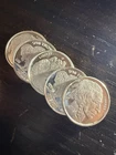 5 x 1/10 Oz Silver Rounds. Indian Head & Buffalo.  .999 Fine.  1/2 Oz  Ag