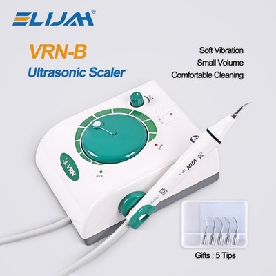 Portable Dental Ultrasonic Scaler VRN K08B Teeth Cleaning Machine with 5Tips NEW
