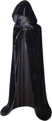 KSVFTB 170CM Black Cape, Voldemort Adult, Black Robe, Traitors Cloak, Scream Costume,