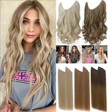 Long Wire In Hair Extensions Elastic Band Secret Miracle Ring Real Thick Hair