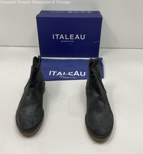 Gray Buttero Estella Lavagna Suede Chelsea Boots SZ. 39.5
