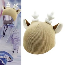Ski Helmet Cover Snowboard Helmet Cover Cute Knitted Beanie Warm with Ears