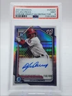 DYLAN CREWS 2024 BOWMAN CHROME 1ST AUTOGRAPH REFRACTOR AUTO /499 PSA 9 Q3855