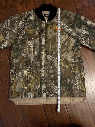 Wu Wear Real Tree Quilted Bomber Jacket Size Medium New Without Tags Rare DS 90s image 11