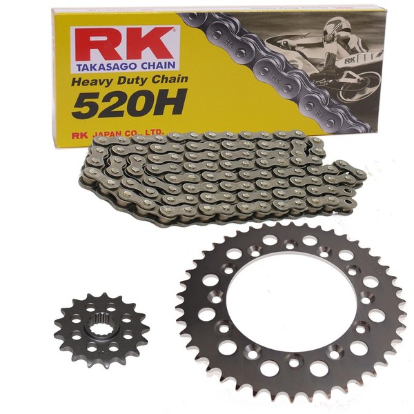 Kettensatz Honda CB 250 N Euro 81-83 Kette RK 520H 102 Offen 15/41-image