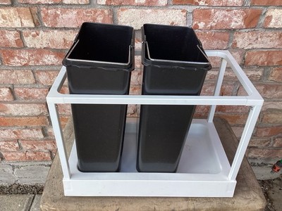 IKEA UTRUSTA 14314 Ausziehbarer Abfalleimer Ablage, mit 2 Behältern