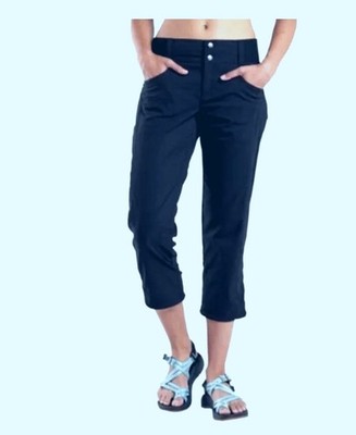 Title Nine Women Navy Blue Clamber Capri Pants Hiking Nylon W's 14