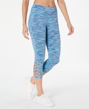 Ideology Womens Space-Dyed Crisscross Leggings Size M