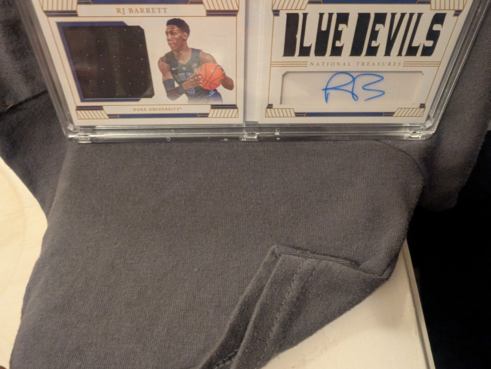 π₯2019 Panini National Treasures RJ Barrett Patch And Auto Number 6/56π₯ view 1