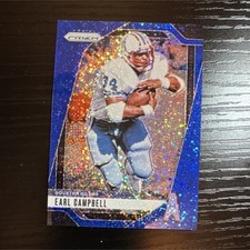 Panini Prizm Earl Campbell Blue Sparkle Prizm Houston Oilers Card #297 /96
