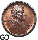 1915-D Lincoln Cent Wheat Penny, Key Date, Near Gem BU++ RB