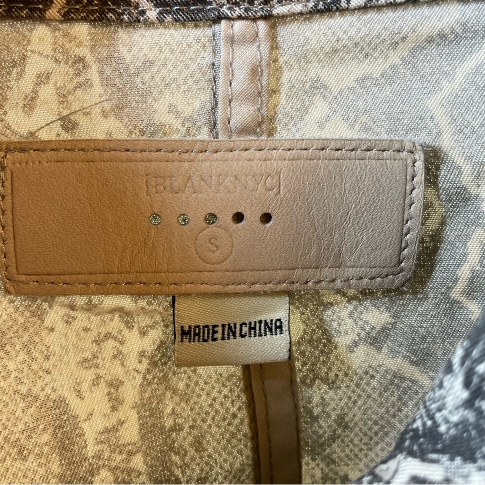 Blank NYC Snake Python Print Cropped Moto Jacket … - image 4