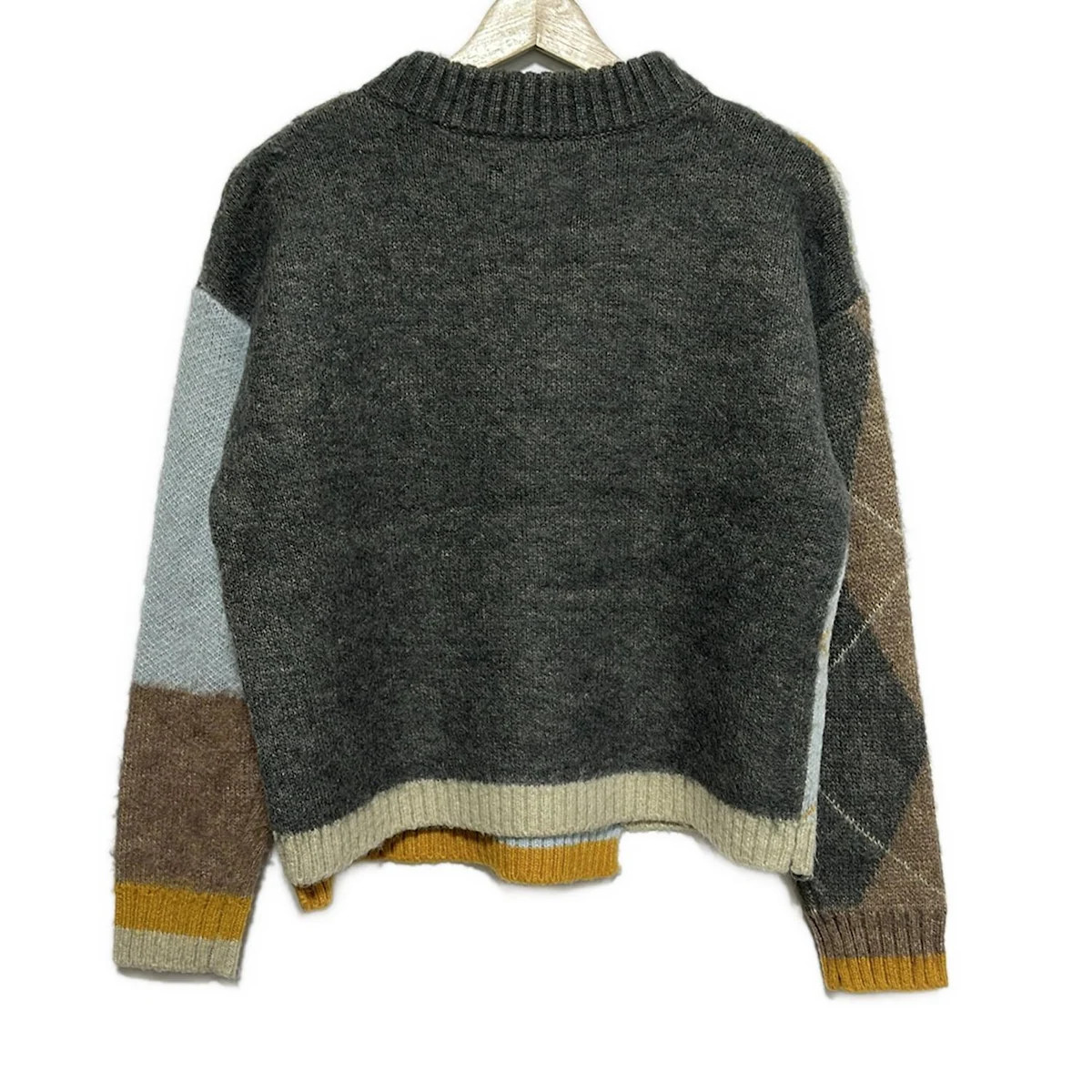 AMERI - Dark Gray Light Blue Multi Women's Sweater - image 2