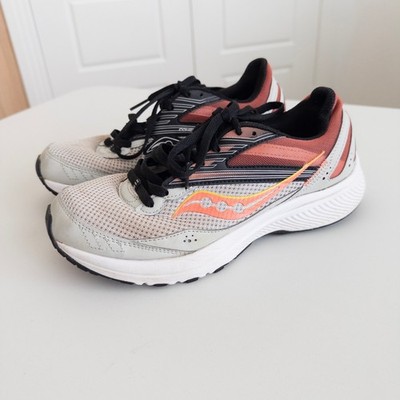 Saucony Womens Cohesion Running Shoes 7.5 Gray Orange S10701-16 Athletic Sporty