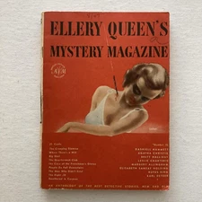 Ellery Queen Mystery Magazine Aug 1947 Hammett Christie Halliday Vintage
