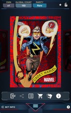 Topps Marvel Collect 2025 Chrome Marvel Blue and Red Spider Web - Cadet Marvel