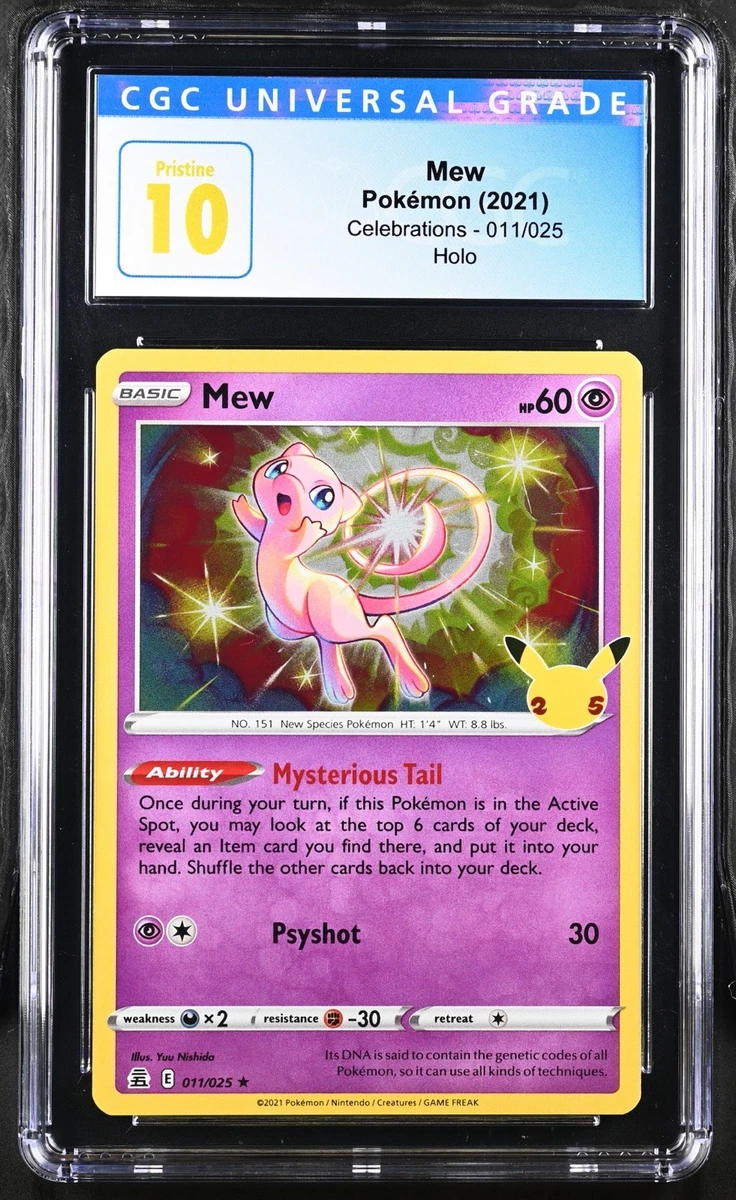 Mew Pokémon TCG Holo Rare Grade 10 Individual Collectible Card