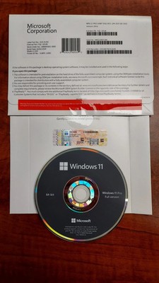 Win 11 Pro 64-Bit DVD + Genuine Product Key, Factory Sealed, Next Day Ship