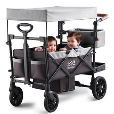 Stroller Wagon for Kids, 2 Seater Kids Wagon Stroller with Removable Canopy,