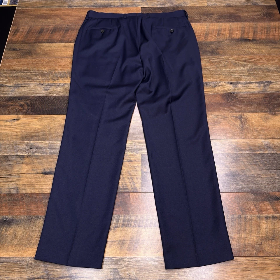 Pantalones de vestir Lauren Ralph Lauren para hombre 34x30 azul lana etiqueta negra Foto 3 de 4