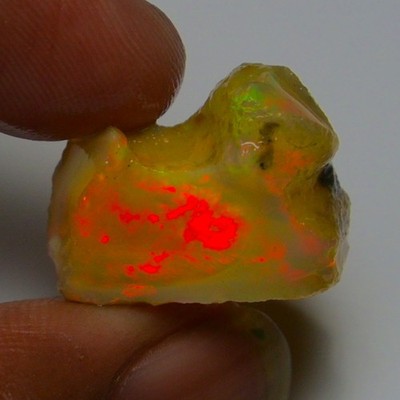 Ethiopian Oil Opal Specimen  19.60 cts Natural Rough Gemstone - Fire Opal Roug