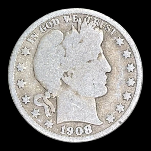 1908-O Barber Silver Half Dollar
