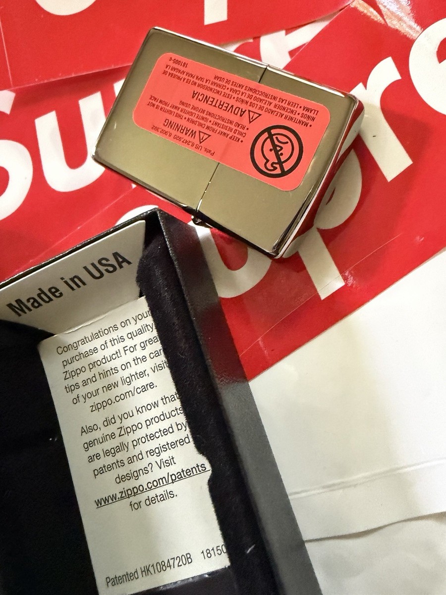 NEW* Supreme Zippo Lighter Diamond Plate Silver SS19 | eBay