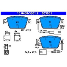 Satz Bremsbeläge Bremsklötze hinten für Fiat Stilo 192 | 24317517