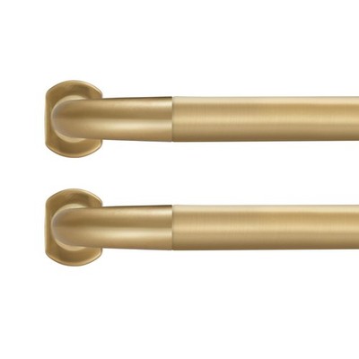 2 Pack 1Inch Diameter Wrap Around Curtain Rods, 28-48Inch Adjustable Length R...