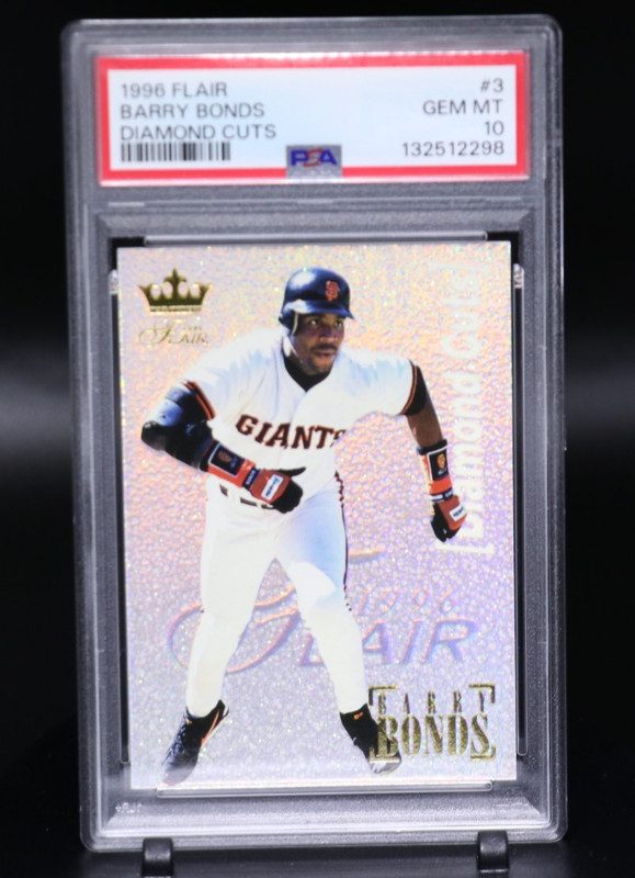 1996 Fleer Flair Barry Bonds #3 Diamond Cuts Pop 8 PSA 10